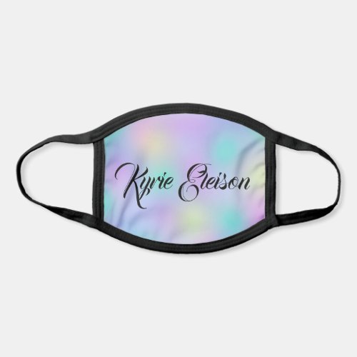 Kyrie Eleison Stay Safe Holographic Cotton Covid Face Mask