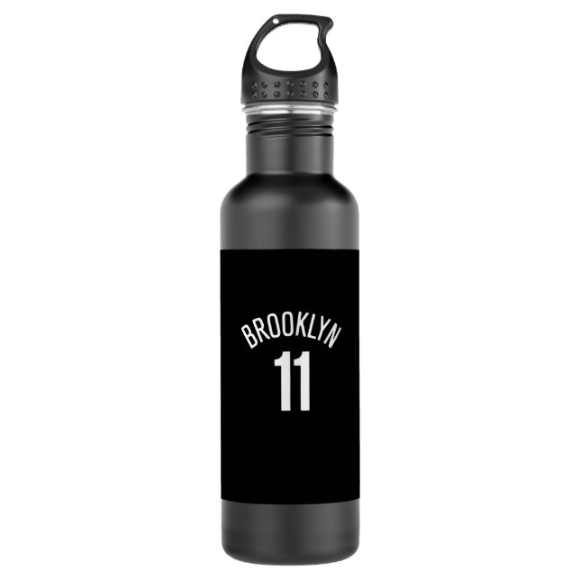 Kyrie Irving - Brooklyn Basketball Jersey Stainless Steel Water Bottle (Front)