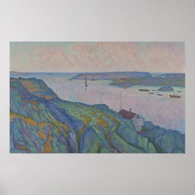 Kyrkesund, 1911 (oil on canvas) poster (Front)