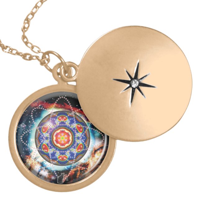 Kyron Orbz Kaleid Gold Plated Necklace (Front)