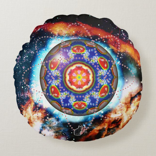 Kyron Orbz Round Pillow (Front)