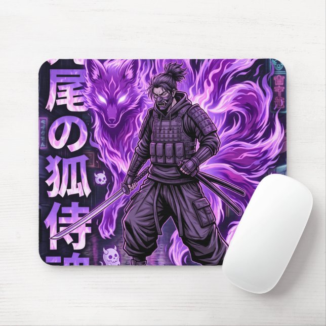 Kyubi Cyber-Samurai Mouse Pad (With Mouse)