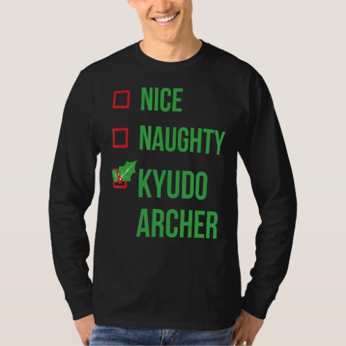 Kyudo Archer Funny Pajama Christmas T_Shirt