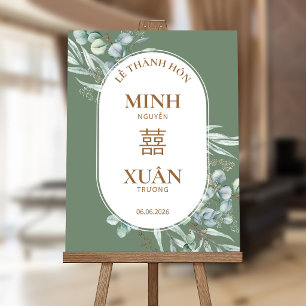 LỄ GIA TIÊN Eucalyptus Song Hy Wedding Foam Board