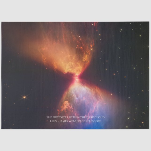 L1527 and Protostar - James Webb Space Telescope Tissue Paper (Front)