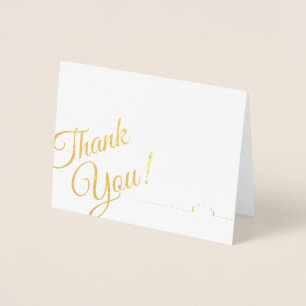 L33 Script Thank you gold foil Card