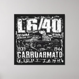 L6/40 Italian light tank Canvas Print