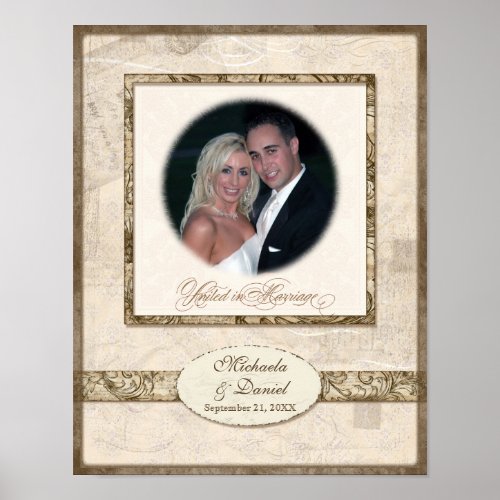 L743 11x14 Wedding Gift Personalized w Photograph Poster