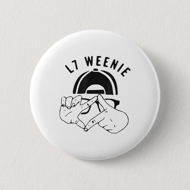L7 Weenie Funny Youth Kids Boys Baseball _1  Button (Front)