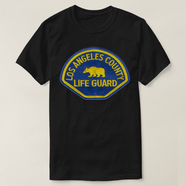 L A County Lifeguard T-Shirt (Design Front)
