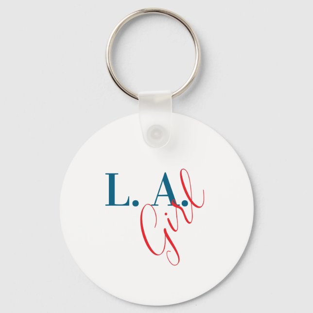 L. A. Girl Los Angeles Modern Minimalist Plain Keychain (Front)