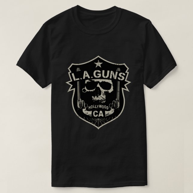 L.A. Guns Hollywood Badge Classic T-Shirt (Design Front)