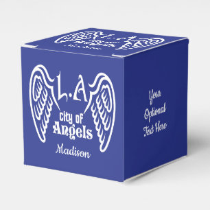 L.A. Wings custom name & color favor box
