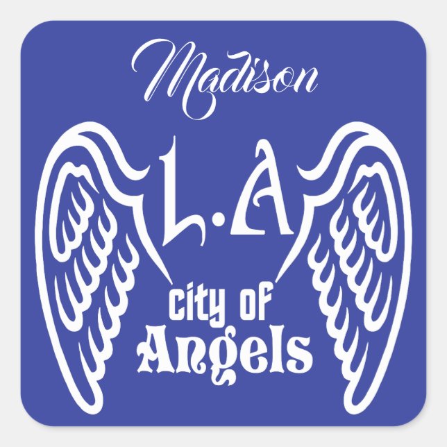 L.A. Wings custom name & color stickers (Front)