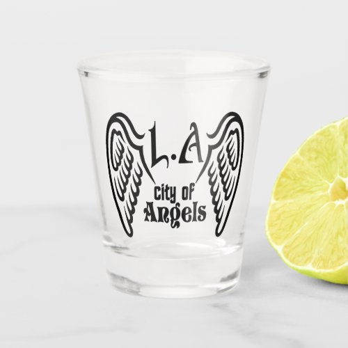 LA Wings shot glass