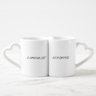 L AMOUR EST LA REPONSE COFFEE MUG SET