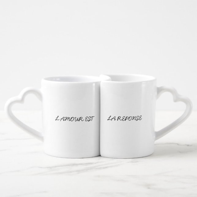 L AMOUR EST LA REPONSE COFFEE MUG SET (Front Nesting)