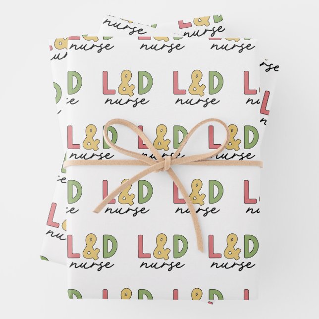 L and D Nurse | Labor and Delivery Nurse Wrapping Paper Sheets (In situ)