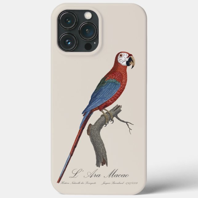 L' Ara Macao / Red and green Macaw  Case-Mate iPhone Case (Back)