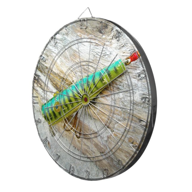 L Cooper Goo Goo Eyes Antique Fishing Lure Dart Board (Front Right)