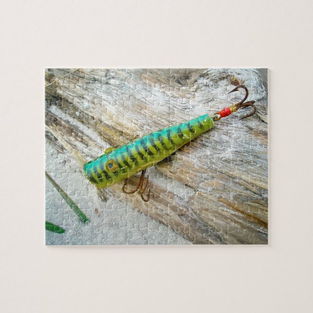 L Cooper Goo Goo Eyes Antique Fishing Lure Jigsaw Puzzle (Horizontal)