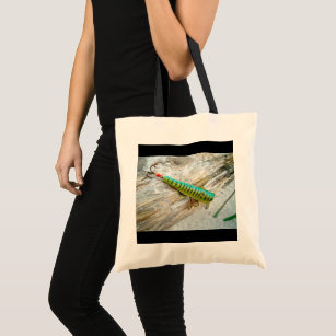 Goo Bags Zazzle L Cooper Goo Eyes Antique Fishing Lure Tote Bag