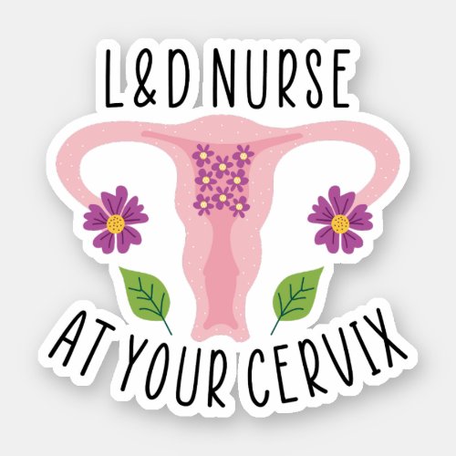 LD Nurse at your Cervix Labor and Delivery Nurse Sticker