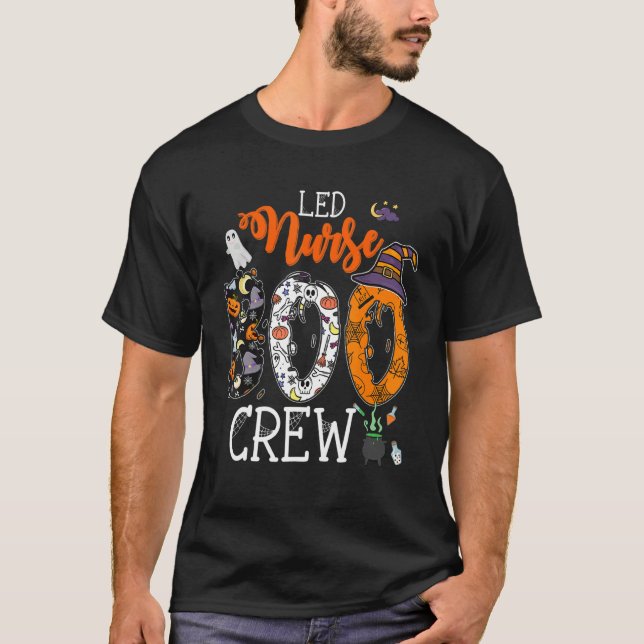 L&D Nurse Boo Crew Halloween Labor & Delivery Nurs T-Shirt (Front)