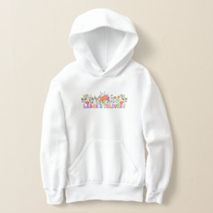 L&D Nurse Floral Hoodie Funny Labor and Delivery