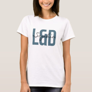 L&D Nurse Personalized Name Bold Typography T-Shirt