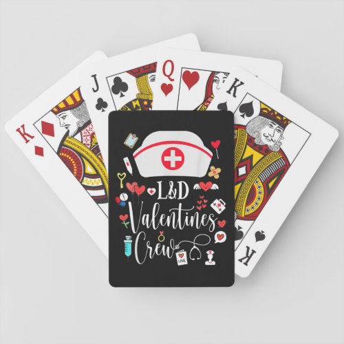 LD Valentines Nurse Crew Valentines Day Labor Poker Cards