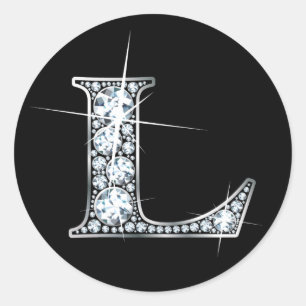 "L" Diamond Bling Sticker