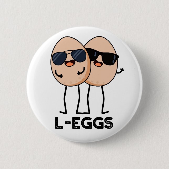L-eggs Funny Egg Pun  Button (Front)