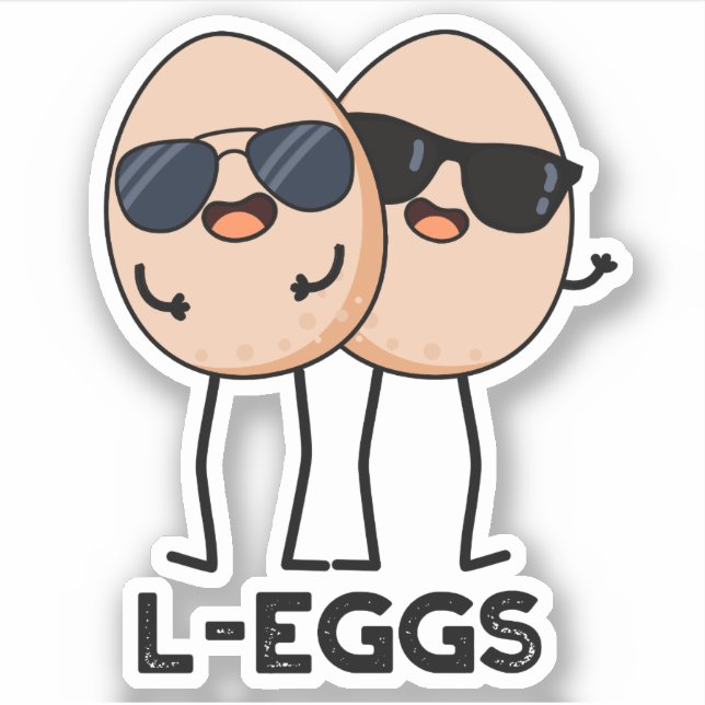 L-eggs Funny Egg Pun  Sticker (Front)