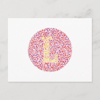 “L” Eye Test Letter Postcard