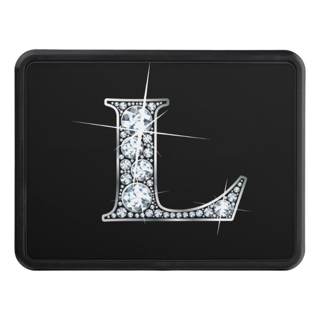 L Faux-"Diamond Bling" Hitch Cover (Front)