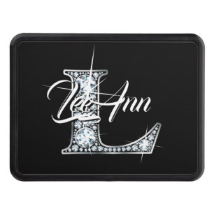 L Faux Diamond Bling Monogram Hitch Cover