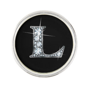 L Faux-"Diamond Bling" Pin