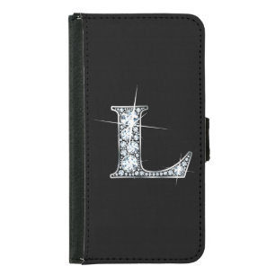 L Faux-"Diamond Bling" Wallet Phone Case For Samsung Galaxy S5