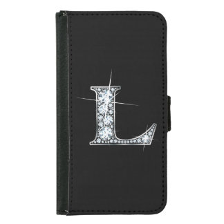 L Faux-"Diamond Bling" Wallet Phone Case For Samsung Galaxy S5