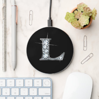 L Faux-"Diamond Bling" Wireless Charger