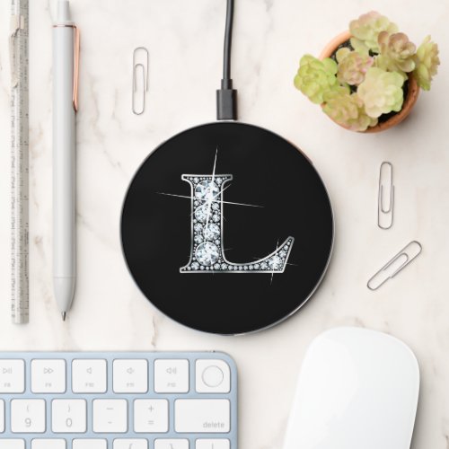L Faux_Diamond Bling Wireless Charger