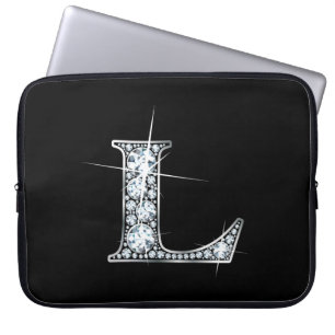 L Faux-"Diamond" Monogram Laptop Sleeve