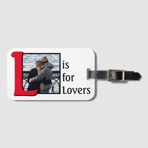 L for Lovers Luggage Tag