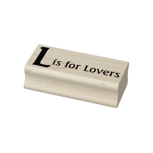 L for Lovers Rubber Stamp