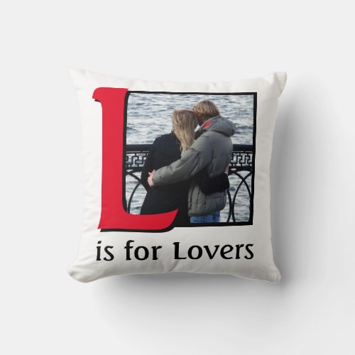 L for Lovers Throw Pillow
