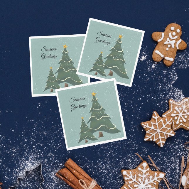 l Green  Blue Whimsical Christmas Design Napkins (Creator Uploaded)