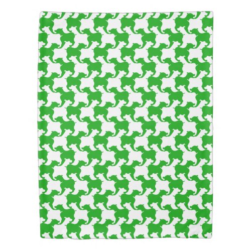 L Green Faux Houndstooth Choose color Duvet Cover