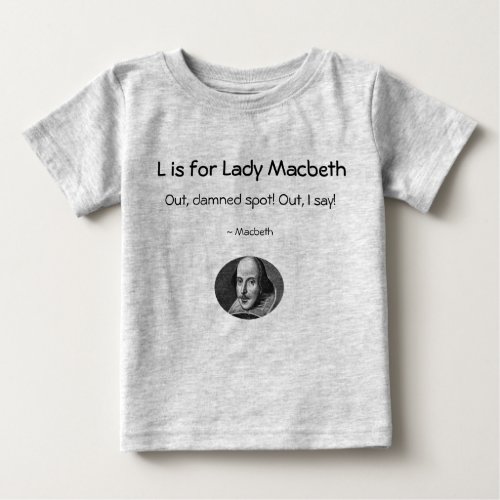 L is for Lady Macbeth  A Little Shakespeare Shirt