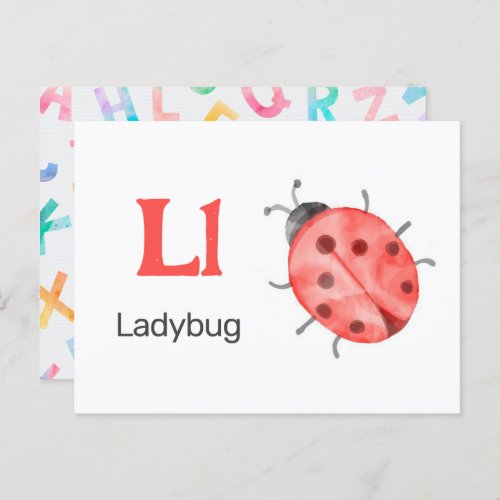 L is for Ladybug _ Alphabet Flash Card